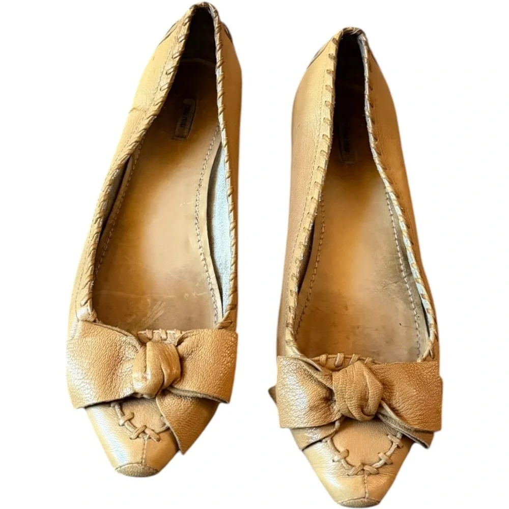 miu miu Vintage Designer Bow Ballet Flats